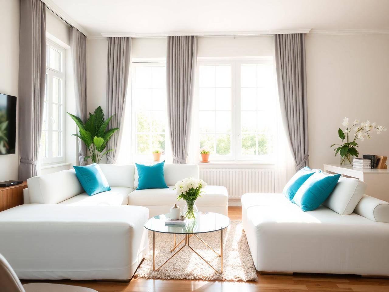 Bright, freshly cleaned living room by Robbins Cleaning Services in Colorado Springs